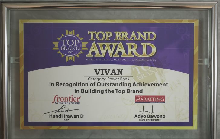  2017 VIVAN TOP BRAND AWARD